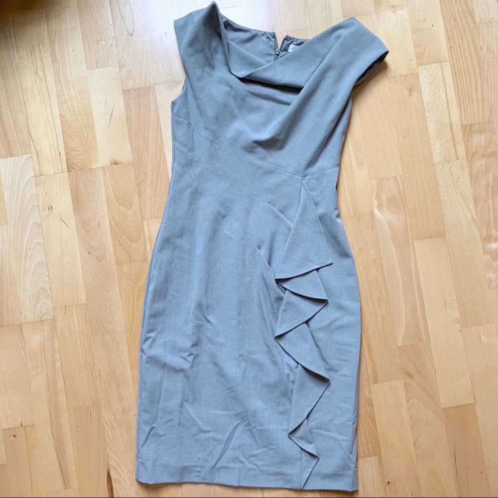 Calvin Klein grey cowl neck dress